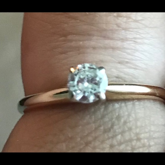 14K .25 Carat Solid Gold Diamond Solitaire S12 6.5 stamped 14k - Picture 9 of 12